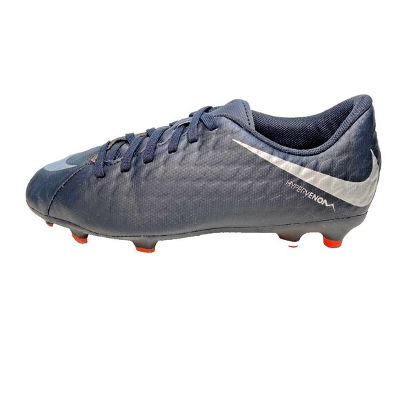 Nike Hypervenom Soccer Cleats Black Silver Size 3Y - Picture 6 of 9